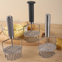Presse-purée manuelle en acier inoxydable et écraseur de pommes de terre écologique pour viande et légumes – Vente en gros d'ustensiles de cuisine