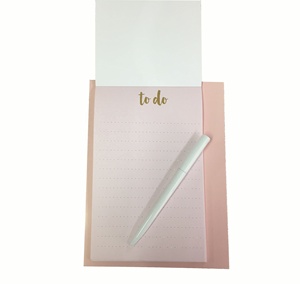 Bloc-notes adhésifs personnalisés à lignes pointillées avec stylo - Product Image 2