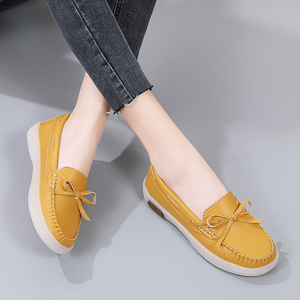 Mocassins plats jaunes Taille 35-41slip on Mocassins Chaussures mère pour <span class=keywords><strong>femme</strong></span> - Product Image 2