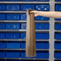 Extensions de cheveux naturels Genius Weft ultra-fines et invisibles, double épaisseur, vierges