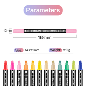 12 Colors Dual Markers Brush Pens Fine Point Art Marker Double Tip Colored Pen Adult Coloring Hand <strong>Lettering</strong> <strong>Writing</strong> Planner <strong>Set</strong> - Product Image 5