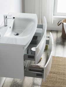 <span class=keywords><strong>Mobili</strong></span> da <span class=keywords><strong>bagno</strong></span> curvi bianchi lucidi - Product Image 5