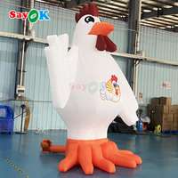 Sayok 4m gigante inflable feliz Acción de Gracias pavo inflable pollo publicidad inflable pavo modelo para evento