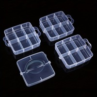 Nouvelle arrivée AHAYA : Boîte rectangulaire vide, à porter à la main, pour la création de bijoux DIY, petit porte-accessoires, kit de fabrication