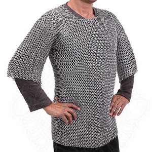 Armure médiévale de haute qualité en acier doux, demi-mannequin à manches courtes, rivetée à plat avec rondelles plates, pour cosplay - Product Image 4