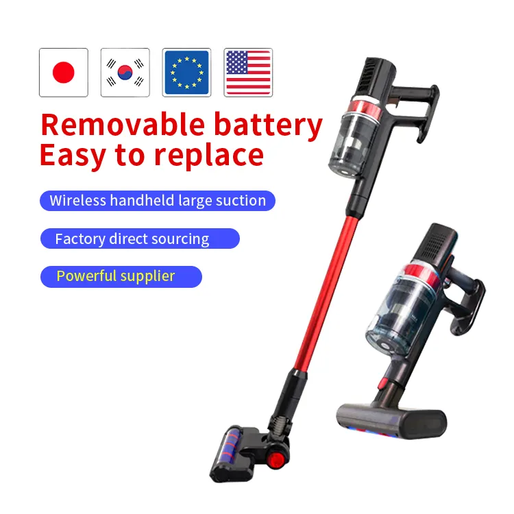 Factory Prices robot stick cordless battery upright vacuum cleaner