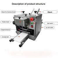 Machine automatique de fabrication de pâte à dumplings / machine à crêpes, tortillas, chapatis, rotis / machine à pâte à wontons / machine à vapeur