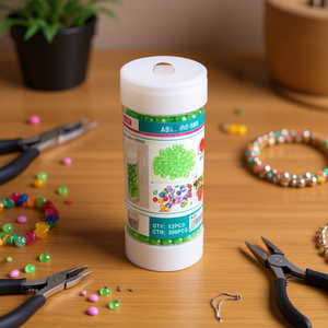 Ilan Abalorio Perline verdi da 8 mm per la creazione di gioielli, 12 pezzi per tubo - Product Image 2