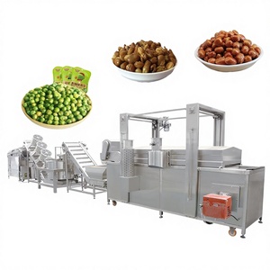 เครื่องทอดถั่วลิสงแบบสายพานลำเลียงแก๊สรุ่นใหม่ เครื่องทอดถั่วลิสงเคลือบ เครื่องทอดถั่วปากอ้าเคลือบ - Product Image 1