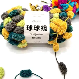 Machine à tricoter fil écharpe fantaisie fil à tricoter à la main polyester laine pop corn crochet fil à tricoter acrylique fantaisie