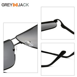 Greyjack Lunettes de soleil polarisées pour hommes, monture complète, verres TAC UV400, charnières à ressort, doré, gris, noir - Product Image 5