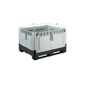 warehouse logistics turnover use 40x48 inches collapsible hdpe plastic injection moulded pallets box bin