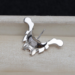 Pendentif Couronne de Phénix en Argent S925 avec Perle Baroque 10-11 mm, Support Vide pour Bijoux DIY Femme, Accessoires Semi-finis pour Coiffure de Mariée - Product Image 3