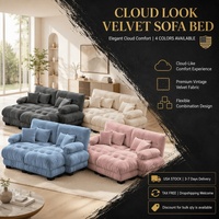 [US Stock] Sofa Tidur Cloud Couch untuk Ruang Tamu, Sofa Chenille 2 Dudukan dengan 2 Bantal Penyangga Punggung, Pengiriman Domestik AS, MOQ 1