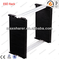 Maxsharer ESD Circulation SMT Rack Antistatic PCB Storage Magazine Rack PCB Storage Holder for Cleanroom Use