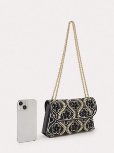 Bolsos de Noche Elegantes de Diseño Inspirado en Bell para Mujer, Bolso de Mano con Cadena, Logotipo Personalizado, Bolso Tote de Lujo de Marca Famosa - Product Image 3