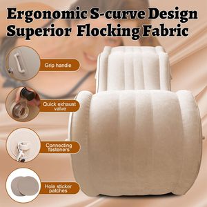 Ghế Sofa Bean Bag PVC phủ nhung bán chạy dành cho phòng khách, đồ nội thất gợi cảm, đệm hơi cho các cặp đôi, ghế dài thư giãn bơm hơi BDSM - Product Image 6