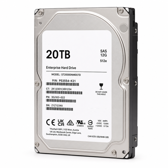 20TB Hard Drive 161-BBTX K9T6H 20TB Hard Drive SAS 12Gbps 7.2K RPM 512e 3.5in Hot-plug Server Hard Disk 20tb