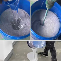 Résine époxy autonivelante imperméable, peinture de sol en sable coloré, revêtement de sol époxy pour sol en béton