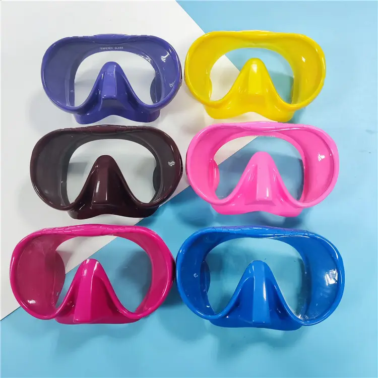 Silicone Freediving Mask Swim Diving Gear Snorkeling Goggles Equipment Frameless Diving Mask For Sale
