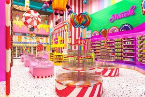 Giá để trưng bày kẹo nhiều màu sắc tùy chỉnh, kệ trưng bày kẹo acrylic tự chọn, giá để kẹo dạng gondola - Product Image 2