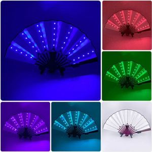 Ventilador de Mano LED Plegable de 8'' en Oferta, para Mujeres y Hombres, con Logotipo Personalizado, Accesorio para Fiestas de Halloween, Festivales y Eventos, Ventilador de Mano Personalizado - Product Image 3