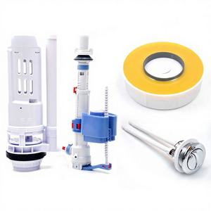 Kit de réparation pour réservoir de toilettes Kohler/<span class=keywords><strong>ToTo</strong></span> : Anneau d'étanchéité en cire extra épais, bouton de chasse d'eau réglable, valve de chasse double et valve de remplissage - Product Image 1