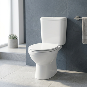 โถสุขภัณฑ์แบบตั้งพื้นชนิด EWC P-Trap เซรามิกอินเดีย ยุโรป - Product Image 3