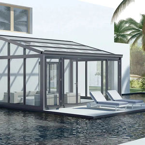 Extension de maison Yuantai, toit en pente, véranda en verre imperméable, jardin, aluminium préfabriqué, balcon, véranda, montage facile, utilisation hôtelière - Product Image 6