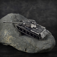 Modèle de char lourd soviétique IS-2 Staline II Mugongwu à l'échelle 1/72, entièrement en métal, ornement fabriqué en Chine