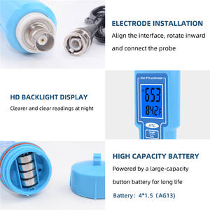 Medidor de pH 2 en 1 PH-6118, Medidor de Ácido, Calibración Automática de Temperatura y pH para Cosméticos, Piel, Agua, Laboratorio, Leche, Fruta, Carne - Product Image 3