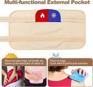 Kit de 6 Uds de aceite de ricino orgánico reutilizable, almohadillas de compresión de aceite de ricino para desintoxicación hepática, insomnio, <span class=keywords><strong>estreñimiento</strong></span> <span class=keywords><strong>e</strong></span> <span class=keywords><strong>inflamación</strong></span> - Product Image 2