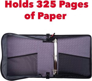 Free Sample BSCI Basics Durable <b>3</b> <b>Ring</b> Zipper <b>Binder</b> for School, O-<b>Ring</b> Closure - Large Capacity, 4 Inches, Office - Product Image 5