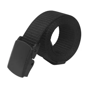 2024 In Stock High Quality Outdoor Hunting Multifunctional Black Nylon Men's Belt With Automatic Buckle