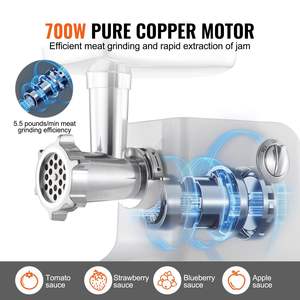 Máquina eléctrica para hacer salsa de tomate para el hogar de 700W, 5,5 LBS/Min, colador de tomate, máquina para especias y salsa - Product Image 3