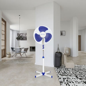 <span class=keywords><strong>Colonne</strong></span> de levage compacte et portable de 16 pouces <span class=keywords><strong>Ventilateur</strong></span> <span class=keywords><strong>sur</strong></span> <span class=keywords><strong>pied</strong></span> à base croisée <span class=keywords><strong>Ventilateur</strong></span> ménager léger en plastique - Product Image 1