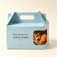 Boîtes alimentaires biodégradables pour poulet frit, hamburgers, frites, boissons, restaurant, encre de soja, poulet grillé, boîtes à emporter, boîtes à snacks