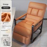 Fauteuil inclinable pliable pour le bureau et la maison, fauteuil de bureau inclinable 2-en-1 pour la sieste, fauteuil paresseux pour l'utilisation de l'ordinateur
