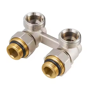 <span class=keywords><strong>HELERO</strong></span> HT 100-0466 Válvula reguladora de latón tipo H niquelada de diseño moderno para sistema de calefacción de suelo Válvula de radiador - Product Image 1