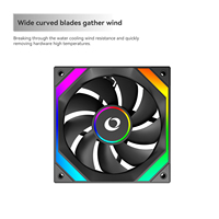 Ventilateur de boîtier d'ordinateur Zeromaster Infinity Reverse Blade 120 mm ARGB de haute qualité pour CPU avec roulement fluide et refroidissement 56 CFM