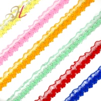 En stock usine, 15 mm, 21 couleurs, Bande élastique en dentelle à volants effet soie de poisson, Picot en nylon, pour sous-vêtements et bretelles de soutien-gorge