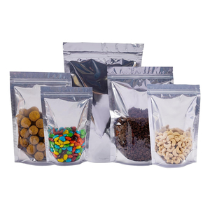 24*35cm tái sử dụng rõ ràng cửa sổ đứng lên túi Mylar với dây kéo nhựa gói thực phẩm có thể khóa lại an toàn và thuận tiện - Product Image 5