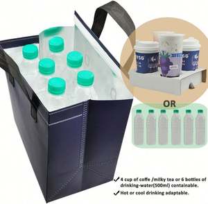 Sac isotherme personnalisé avec logo, pour la livraison de repas, portable, jetable, coloré, en non-tissé, isolant thermique - Product Image 3