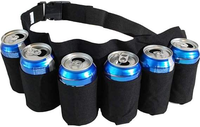 Lot de 6 porte-canettes de bière isothermes et imperméables réglables en tissu Oxford, porte-canettes de taille portable pour hommes, personnalisable