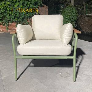 Vente directe d'usine Meubles d'extérieur Mobilier de <span class=keywords><strong>jardin</strong></span> en aluminium Teakwood <span class=keywords><strong>Fauteuil</strong></span> Canapé Ensemble de canapés modernes Chaise de loisirs - Product Image 2
