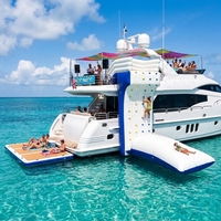 Plateforme gonflable en PVC, île flottante, ponton de loisirs, quai pour yacht, plateforme gonflable de forme personnalisée pour bateau