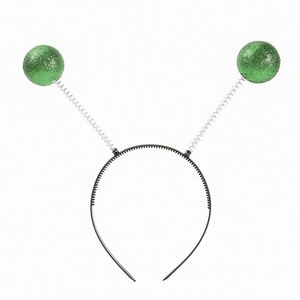 Diadema de alienígena con antenas marcianas, accesorios de disfraz espacial, diadema con bolas brillantes para fiesta - Product Image 1