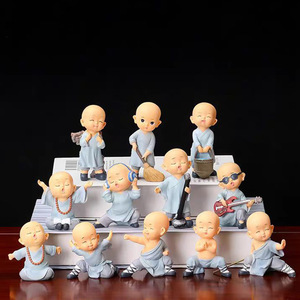 Ruijie Kung Fu Monk Figurine Resin Doll Craft Decoration Small Ornament Desk Supplies Office Decor - Product Image 2