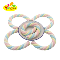 Bâtonnets de guimauve colorés torsadés, saveur fruitée, bonbons de guimauve moelleux