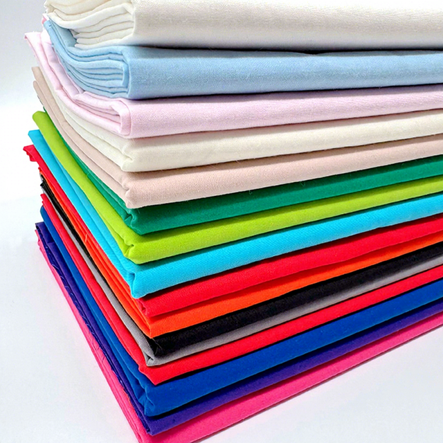 Poly Cotton 80/20 90/10 Poplin Weaving Factory Fabric with Pocket Poplin Shirt Printing and Bed Sheet